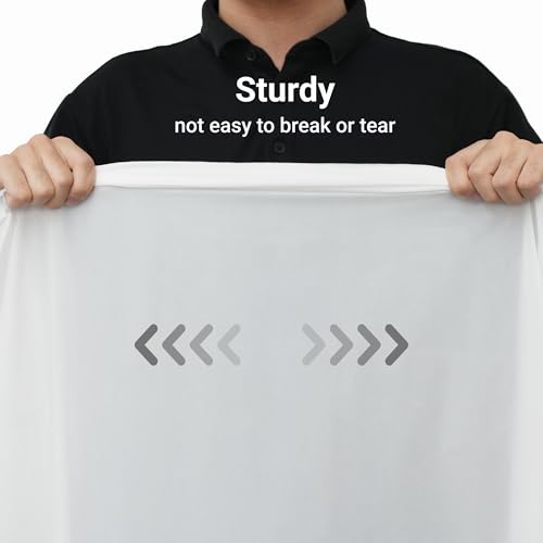 Auros 10-Pack Disposable Plastic Tablecloths 54x108 Waterproof White