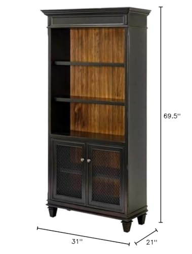 Bowery Hill 3-Piece Office Credenza Set with Desk, File Cabinet & Bookcase