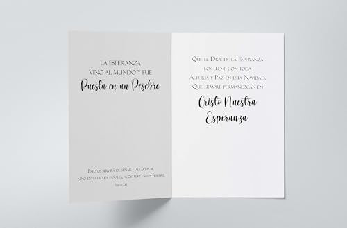 Religious Christmas Card Pack of 24 - Christ Our Hope Spanish Greetings