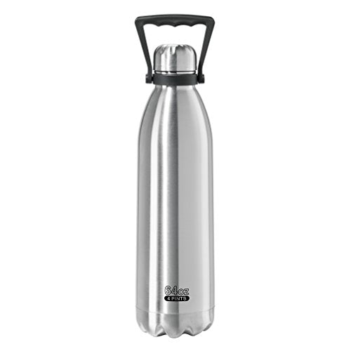 Oggi 64oz Double Wall Stainless Steel Beer Growler with Handle