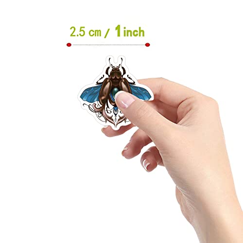 Beige Black Insect Aesthetic Graffiti Round Seal Stickers 500pcs for Crafts & Water Bottles