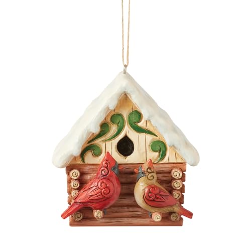 Jim Shore Heartwood Creek Christmas Birdhouse Ornament - Rustic Cabin Decor