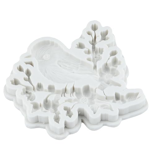 QDMOLDS Bird Flower Branch Silicone Fondant Mold – Style H
