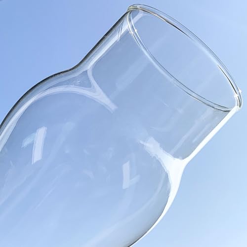 Clear Glass Hurricane Oil Lamp Chimney - 3" Base x 14" Replacement