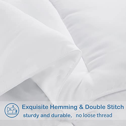 EASELAND Queen Down Alternative Comforter - All Season Duvet Insert, White