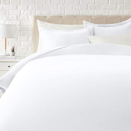 Microfiber 3-Piece Duvet Cover Set with Zipper - Full/Queen, White