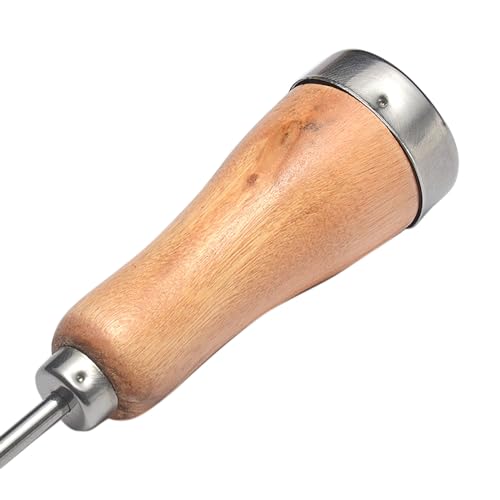 8.5 Inch Stainless Steel Ice Pick with Wooden Handle - Bar & Kitchen Ice Crusher (1 pcs)