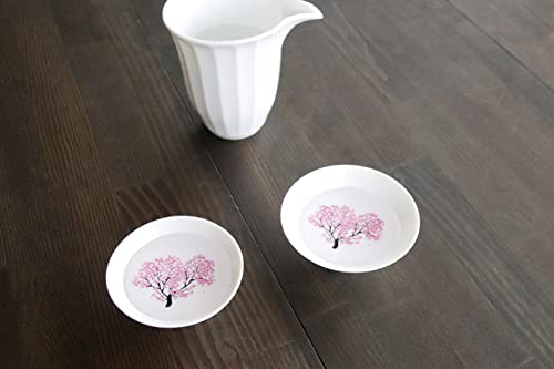 Japanese Cherry Blossom Color Changing Sake Cups (Pair) - Gifu Porcelain Gift Set