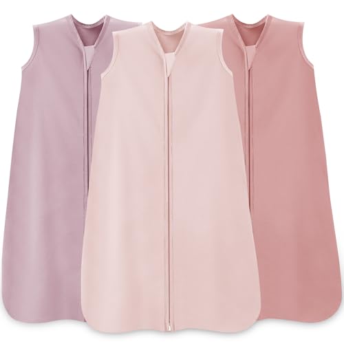 Wrrernsin Baby Sleep Sack 0-6 Months 100% Cotton 0.5 TOG 3 Pack