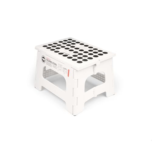 Foldable Step Stool for Adults - 8-Inch Lightweight Collapsible Stool