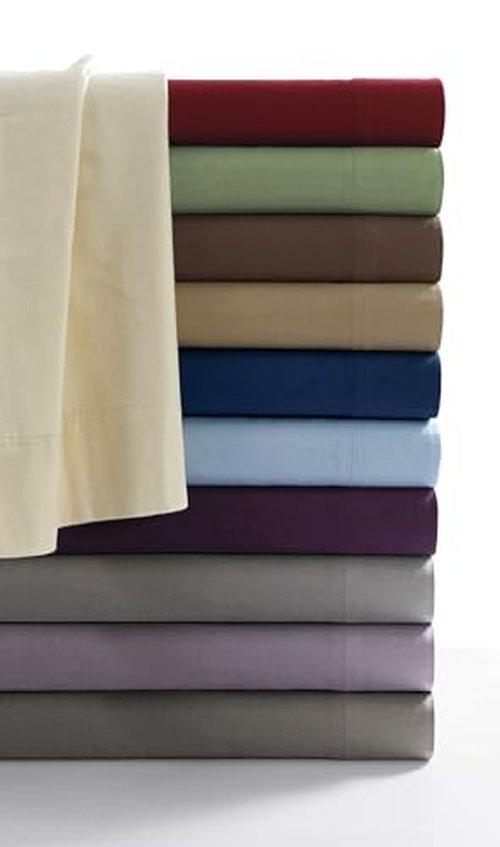 Tribeca Living Cal King Cotton Flannel Flat Sheet Only 170-GSM - Oversized 112 x 106 Inch Dimensions for Generous Bed Coverage - Soft Breathable Bedding in Purple