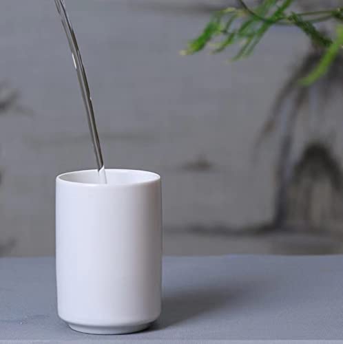 RabyLeo White 280ml Japanese Minimalist Handleless Ceramic Mug - Tea & Coffee Cup