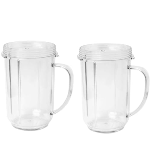 16oz Blender Replacement Cups for 250W Personal Blenders, 2-Pack