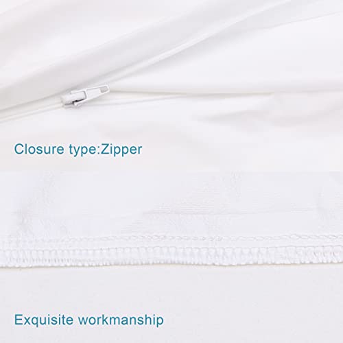 Waterproof Standard Pillow Protectors - Jersey Knit Zippered Covers, 4 Pack