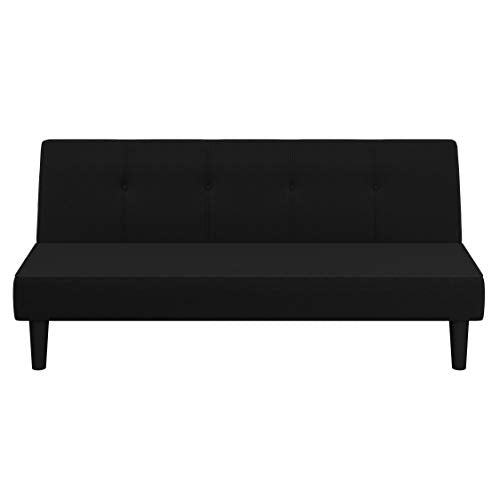 Serta Twin Sofa Bed Futon in Black - Space-Saving Convertible Couch