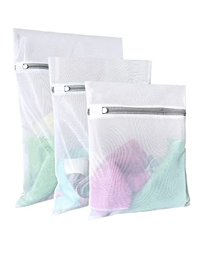 Mesh Laundry Bags for Delicates 3-Pack - Small, Medium & Large