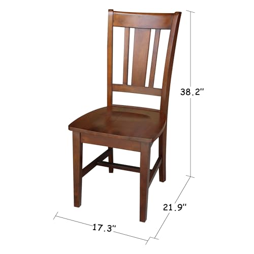 Solid Wood Desk and Chair Set with Drawer - Espresso Finish
