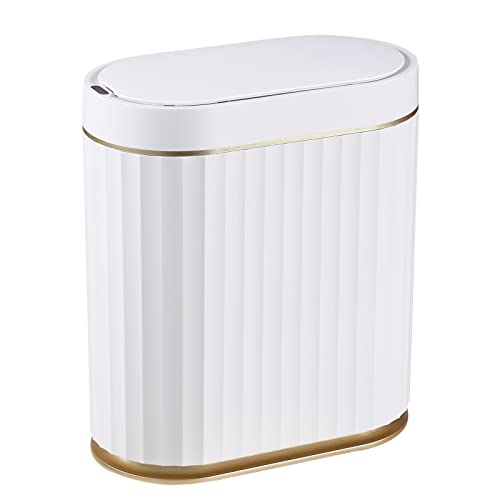Motion Sensor Bathroom Trash Can 2 Gallon Waterproof Wastebasket