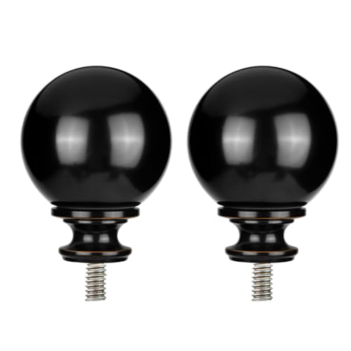 Modern Round Curtain Rod Finials, Decorative End Caps for 3/4 & 7/8 Inch Rods