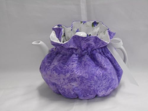 Lilac Print Reversible Insulated Tea Cozy for 2-Cup Teapots