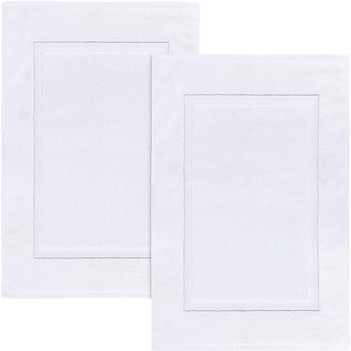 Utopia Towels Cotton Bath Mat 21x34 White 2 Pack