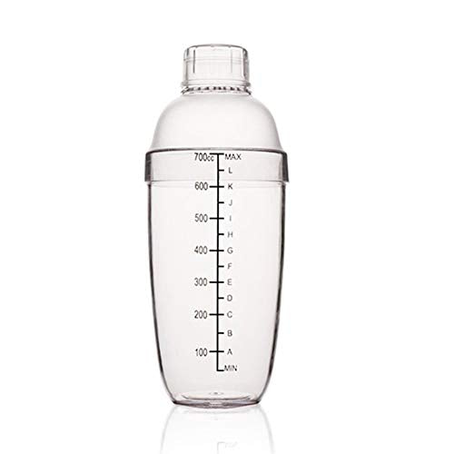 FEOOWV 24 oz Plastic Cocktail Shaker with Scale, Hand Drink Mixer for Bar & Boba Tea