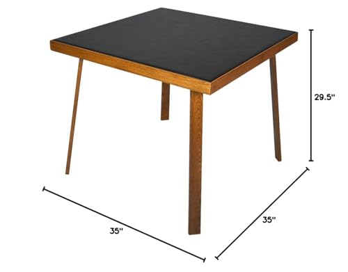 35-Inch Solid Red Oak Folding Card and Game Table