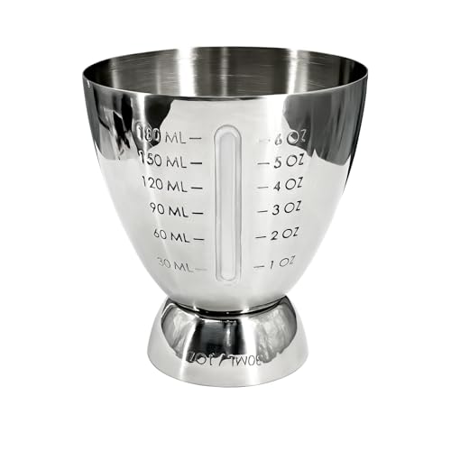 Obantrsz Stainless Steel Cocktail Jigger 1-6 oz | Heavy Duty Bar Tool