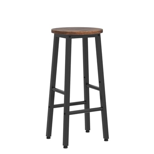 Industrial Counter Height Bar Stools Set of 2 - 24.8" Rustic Metal Chairs