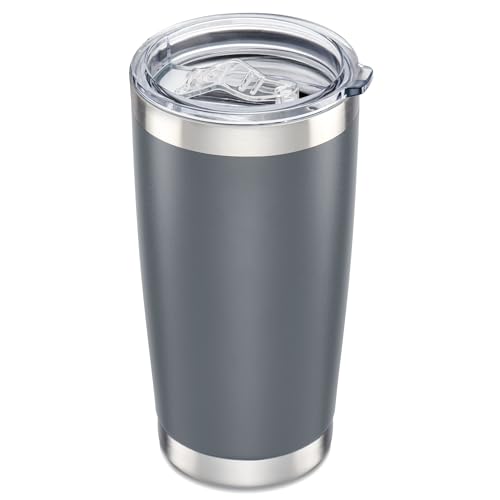 Orebigo 20 oz Tumbler with Lid, Gray - Stainless Steel Vacuum Insulated Cup