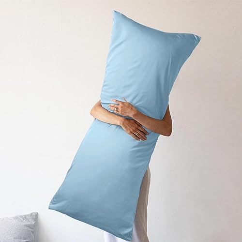 Light Blue Body Pillow Case 20x54 - Keep Cool & Dry
