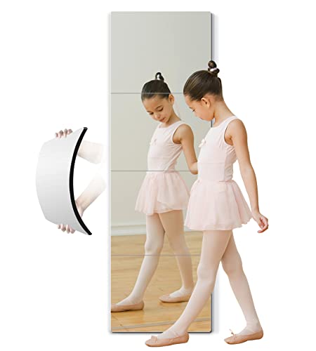 4 Pcs Shatterproof Acrylic Wall Mirror - 12x12 Inch Kids Safe Full Length