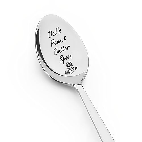 Dad Gifts Peanut Butter Spoon - Personalized Father Day & Christmas Gift from Kids