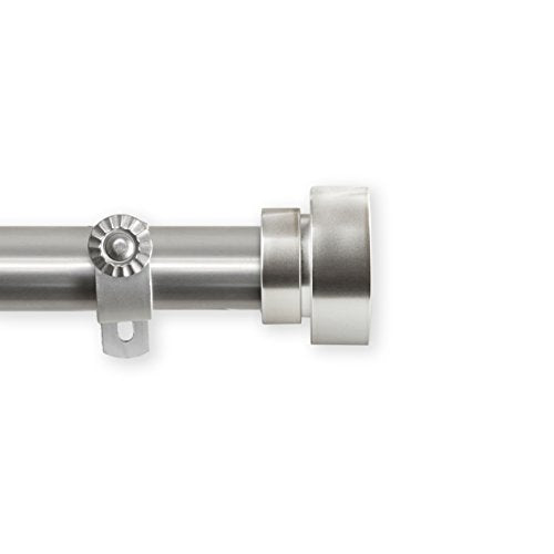 Adjustable Side Curtain Rod Set, 12-20 Inch, Satin Nickel, 2 Pack
