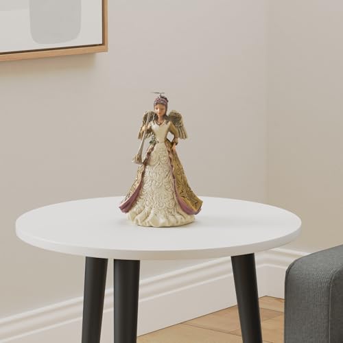 Jim Shore Angel Holding Horn Figurine - Victorian Style, 9.5 Inch Collectible