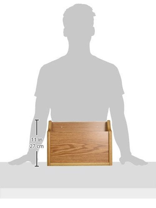 Wooden Mallet Deep Pocket File Holder, Letter Size, Light Oak
