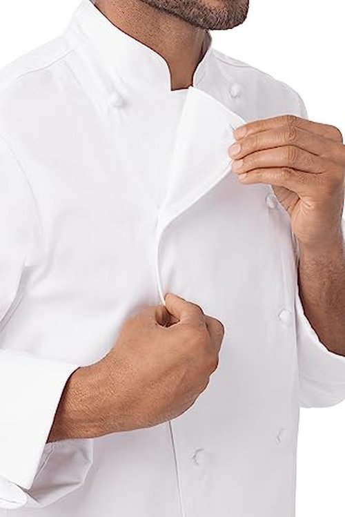 Chef Works Men's Henri Executive Chef Coat, White, 42