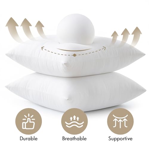 MIULEE 18x18 Throw Pillow Inserts 4 Pack - Firm & Full Sofa Pillows
