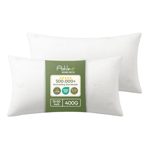 12x20 Lumbar Throw Pillow Inserts - Set of 2 Breathable Air Layer Cushions