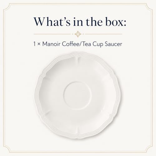 Villeroy & Boch Manoir 5.75-inch Creamy White Coffee & Tea Saucer - Classic Variation