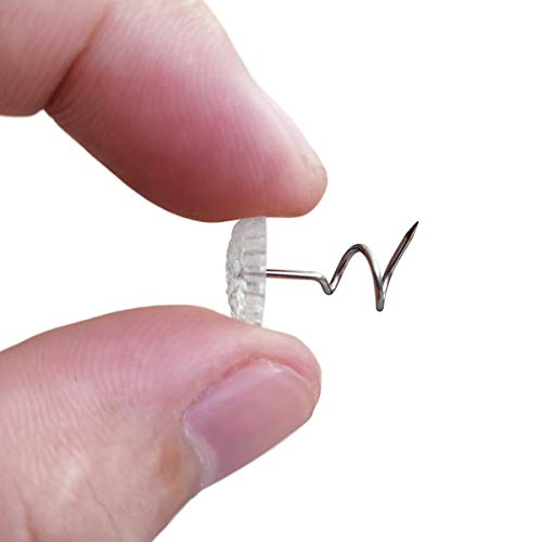 50-Pack Clear Head Twist Pins for Upholstery, Bedskirts and Slipcovers
