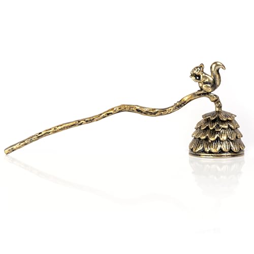 Pinecone Squirrel Candle Snuffer with Long Handle - Retro Style