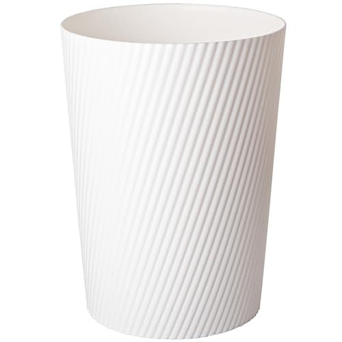 Small Plastic Trash Can - 1.8 Gallon Open-Top Wastebasket for Bathroom & Office