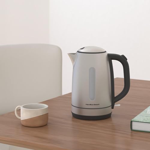 Hamilton Beach 1.8 Quart Stainless Steel Electric Tea Kettle with LED Light Ring