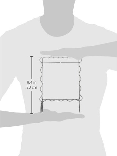 6-Inch Scalloped Quilt Hanger Display Stand - Silver Metal