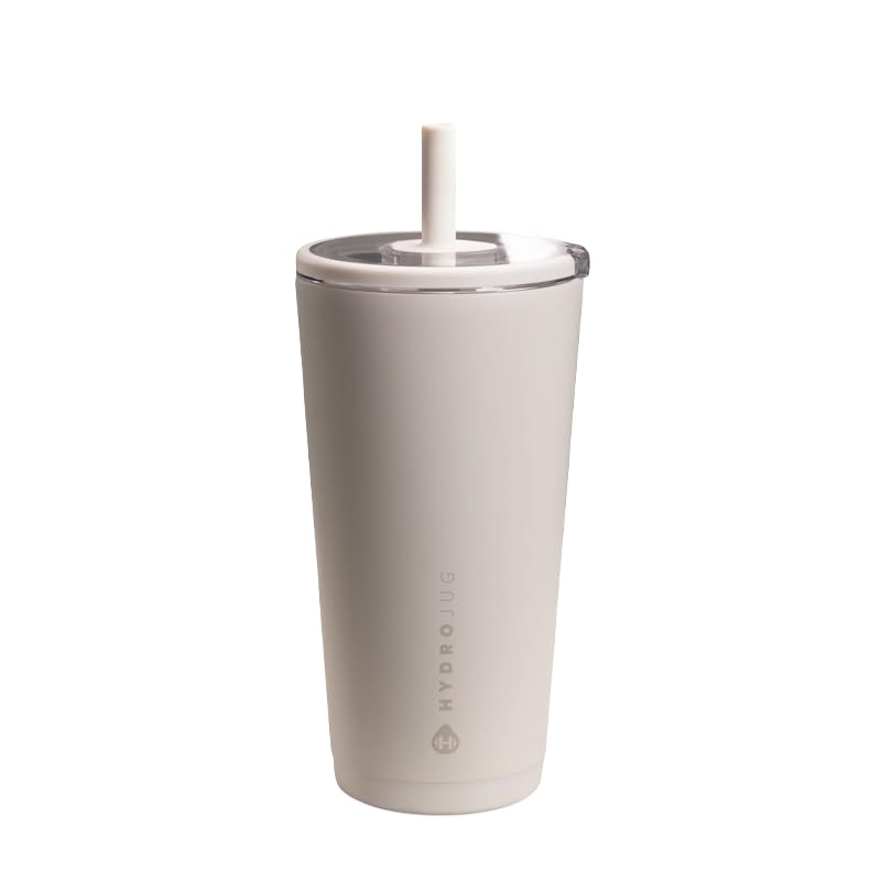 Ceramic-Lined Vacuum Insulated Travel Tumbler with Straw - 20 oz, Linen