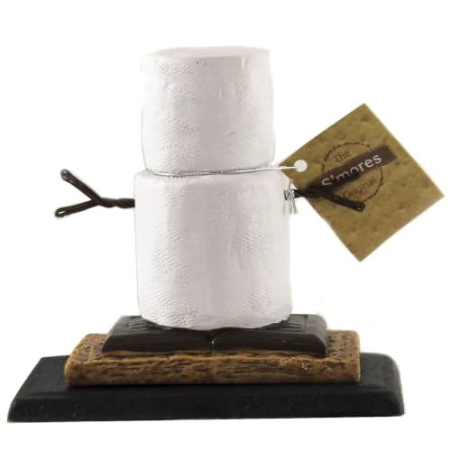 Festive Christmas Stocking Holder with S'mores Design - Resin Decor for Mantel or Tabletop