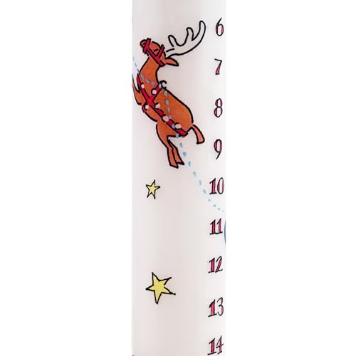 Alison Gardiner Santa's Sleigh Advent Taper Candle, 10hr Burn,
