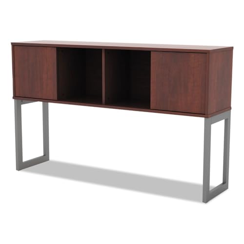 Alera Open Office Desk Hutch 60W x 15D x 36.5H Medium Cherry