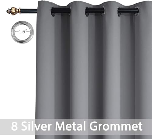 Room Darkening Curtains 52x84 inch Grommet - 2 Panels Blackout Drapes